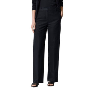 J.Crew Black Linen Blend Wide Leg Pants Women's 10P Petite High Rise NWT